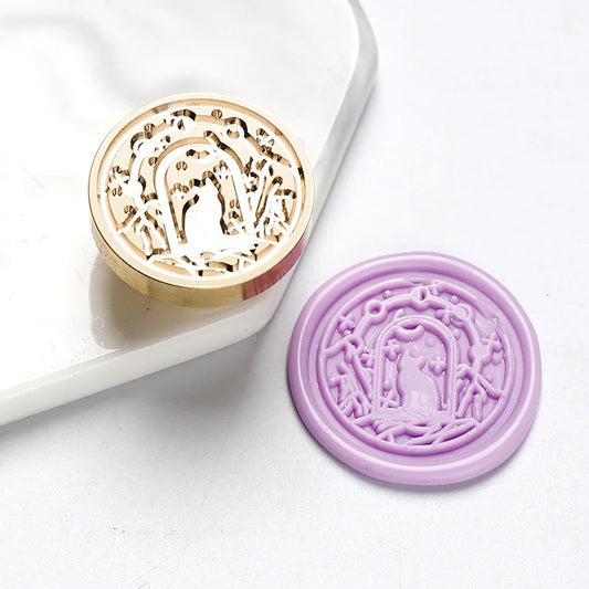 Sternenhimmel Lotus Rosenmuster Wachssiegel Stempel, Retro Stil