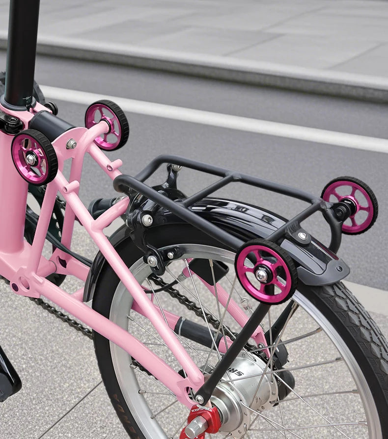 MUQZI Eazy Wheels Faltrad-Rollenräder, kompatibel mit Brompton-Yabubest - Home & More