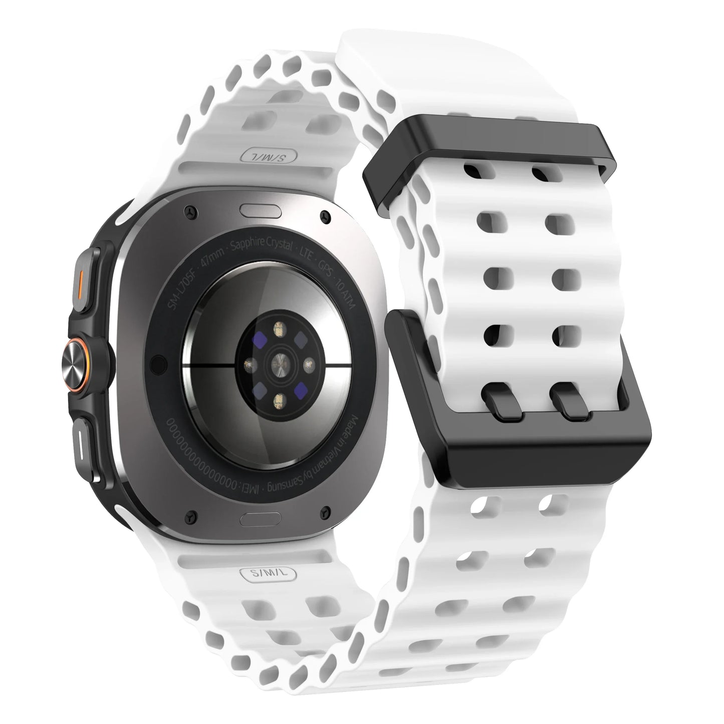 Zweifarbiges Sport-Silikonarmband Marine für Galaxy Watch Ultra 47 mm