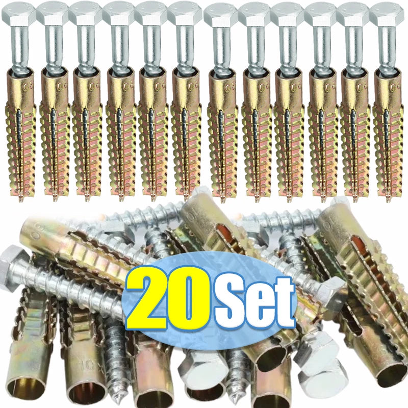Robuster Metall Expansionsanker mit Selbstschneidschrauben Set