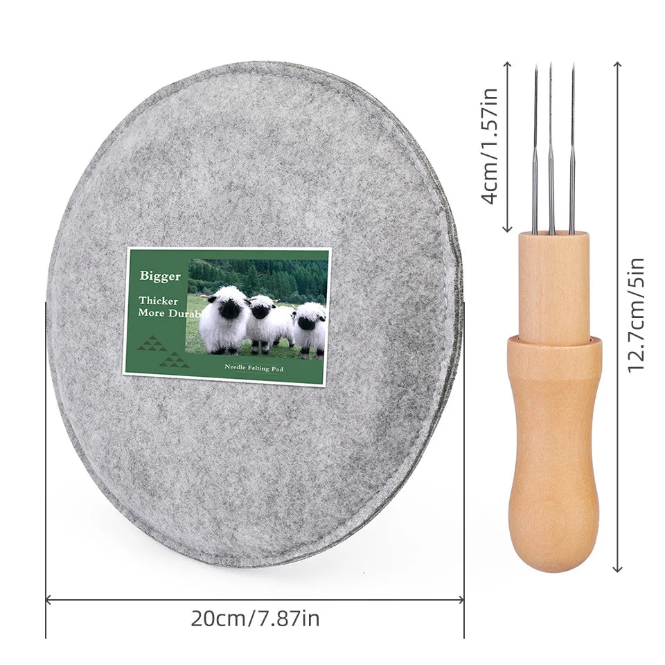 Filzunterlage mit Filznadelhalter für einfaches Filzen zu Hause