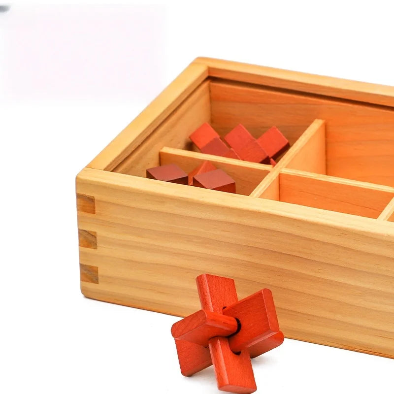 Holz IQ Puzzle Kong Ming Lock Lernspiel für Kinder und Erwachsene