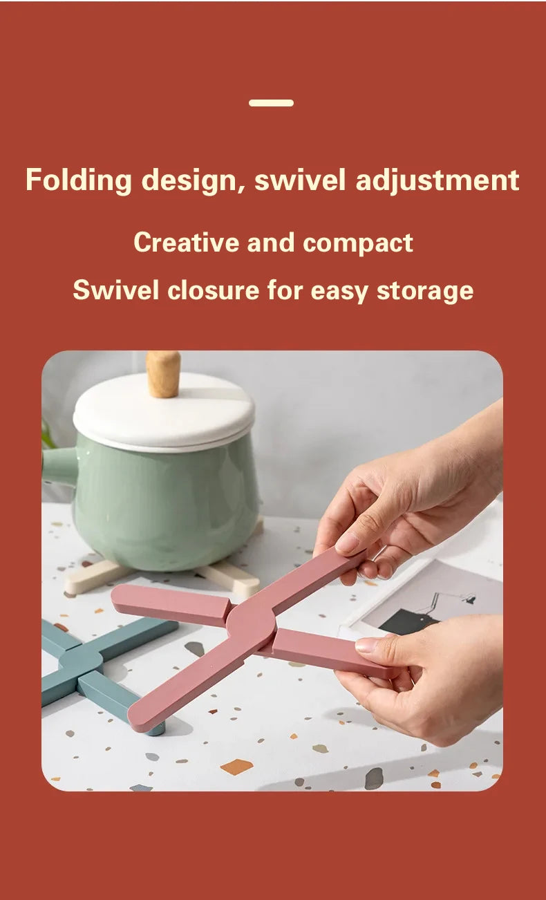 Silikon Hitzebeständige Faltbare Rutschfeste Topfuntersetzer Matte