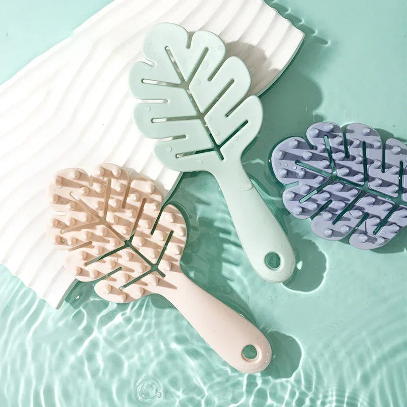 Kopfhaut Massagekamm mit langem Griff für entspannende Reinigung & Pflege