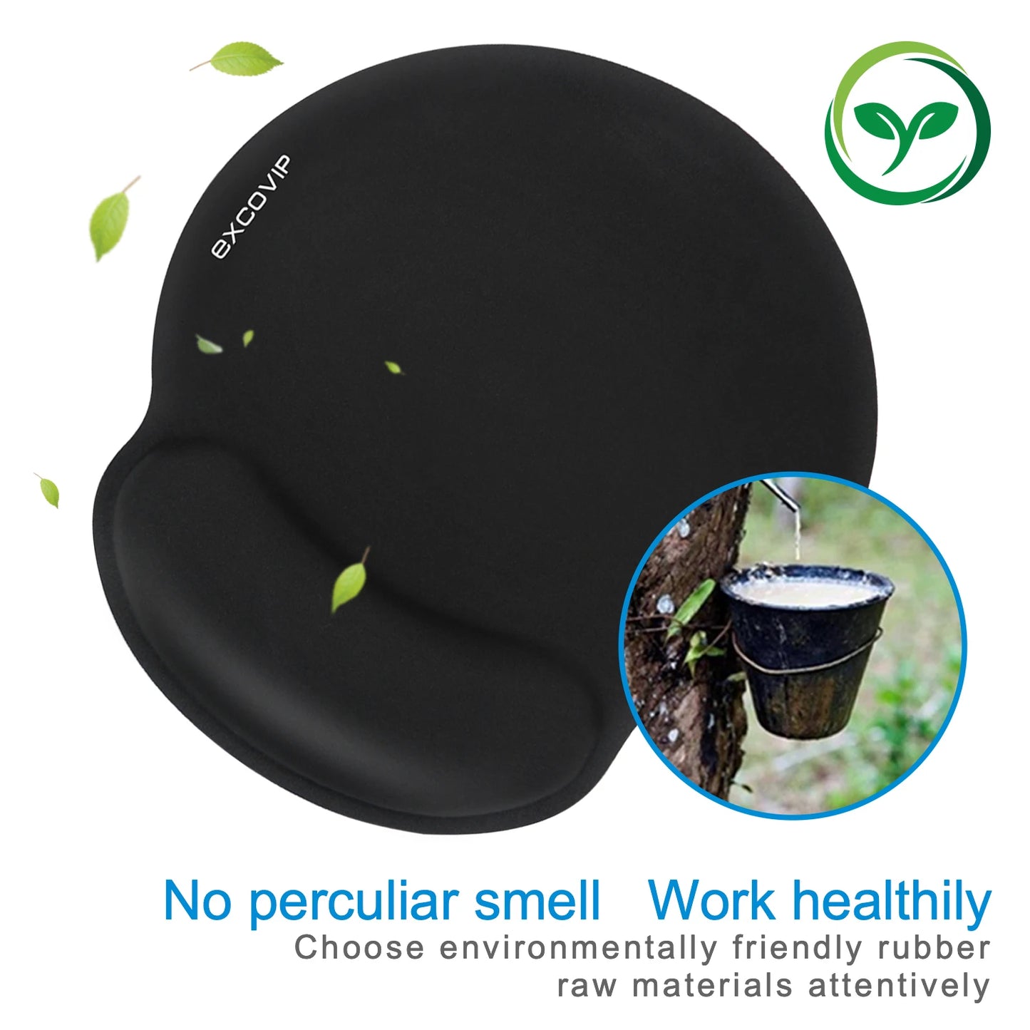 Ergonomisches Mauspad mit Memory Foam Handgelenkstütze rutschfeste Gummibasis