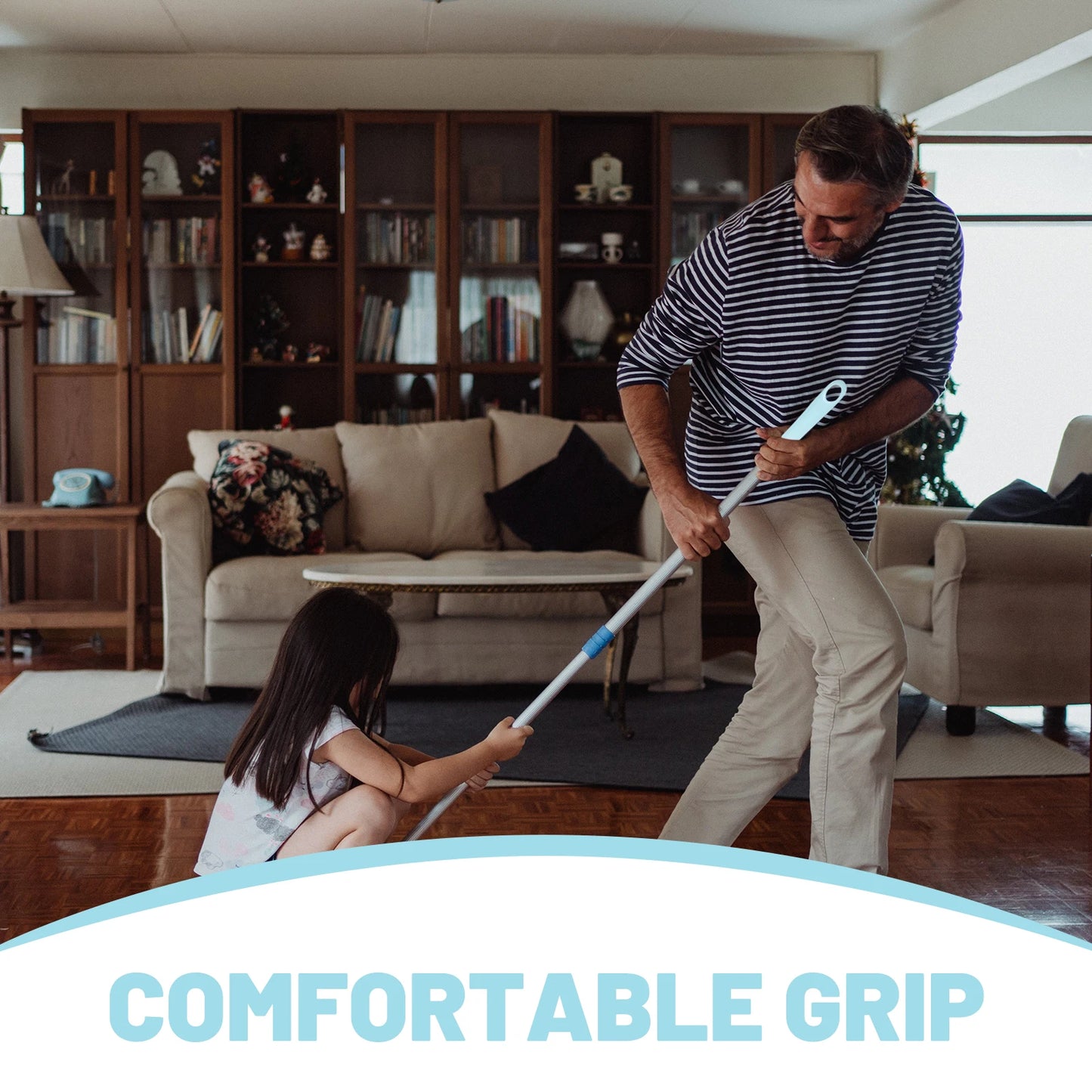 2-teilig Ersatzgriff Endkappen aus Kunststoff für Besen Mopp Stiel