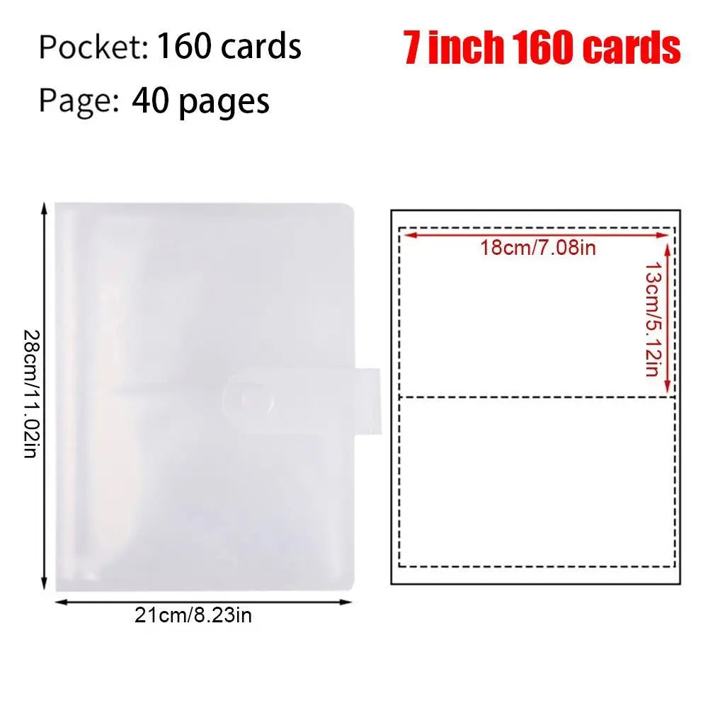 Transparentes PVC Fotoalbum für 80/160 Karten 3-6 Zoll Idol Star Sammlung
