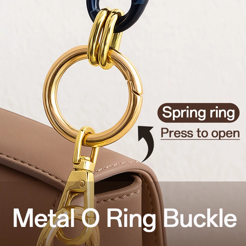 10er Set Metall Karabinerringe 10-50mm für Schlüsselanhänger und Taschen