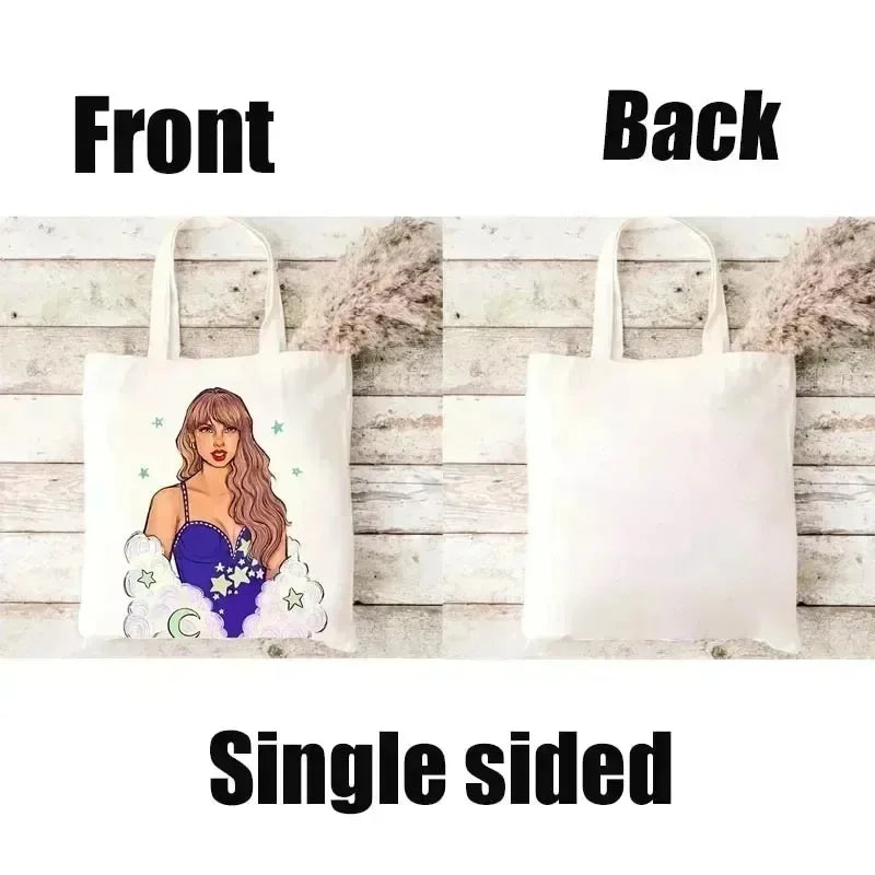 Canvas Einkaufstasche mit arabischer Kalligraphie und floralem Design