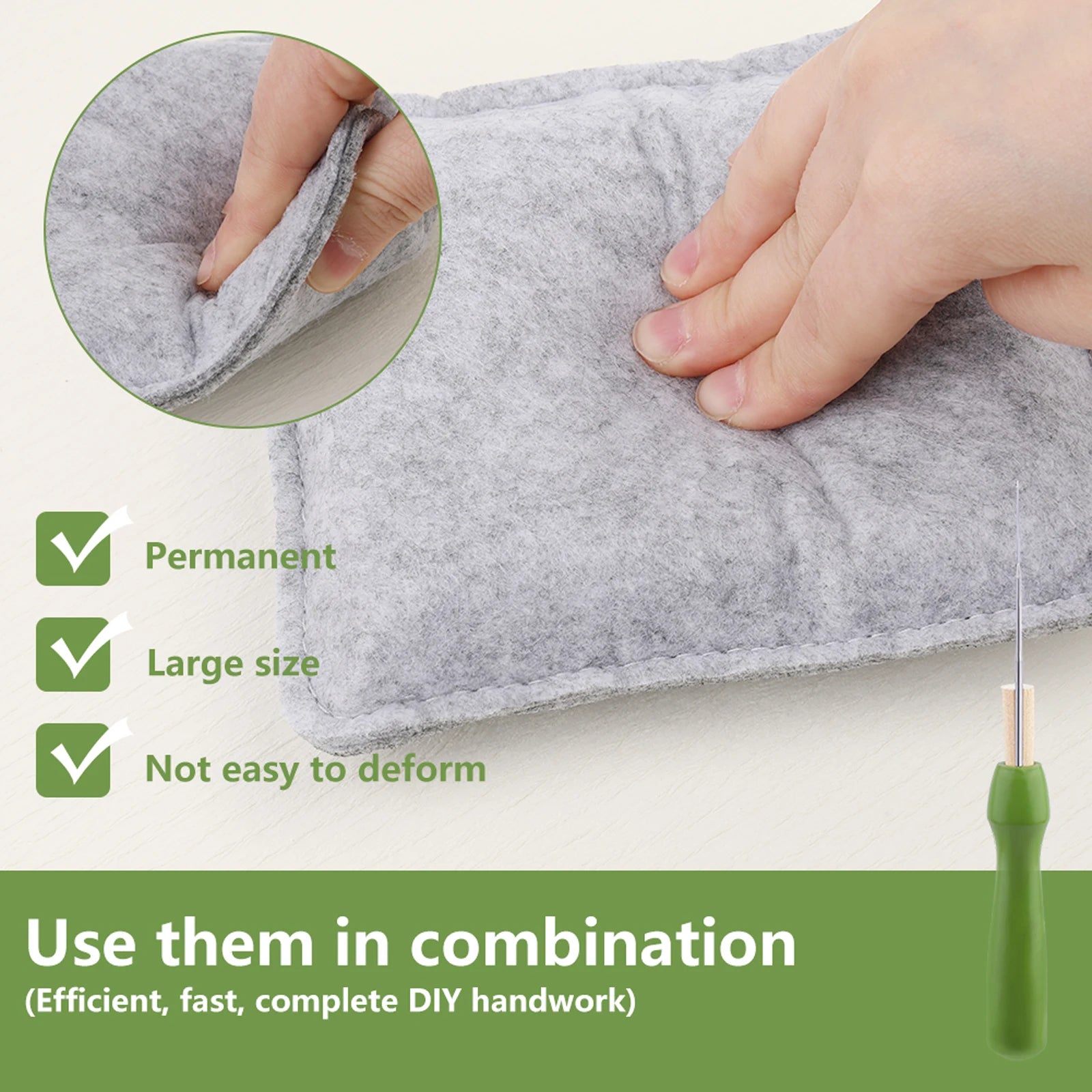 Filzunterlage mit Filznadelhalter für einfaches Filzen zu Hause