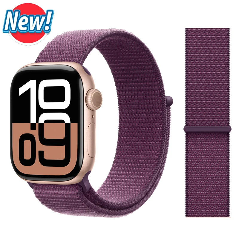 Nylon Schlaufenarmband für Apple Watch alle Serien und Größen
