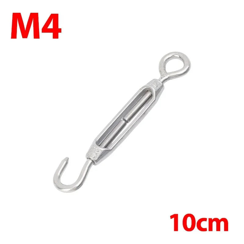 Edelstahl Haken und Öse Spanner Einstellbar Draht Seil Spannung Segel Garten-Yabubest - Home & More