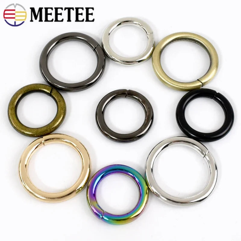 5/10 Stück Metall O-Ring Schnallen 12-50 mm für Taschen Gürtel DIY