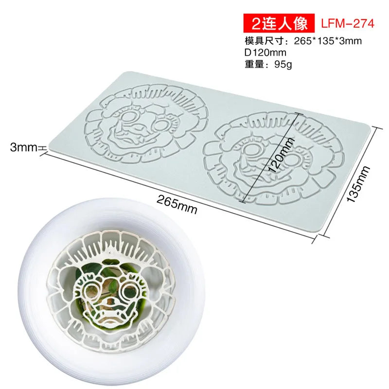 Silikon Backmatte runder Spitzenkranz für Kuchen Dekoration Form