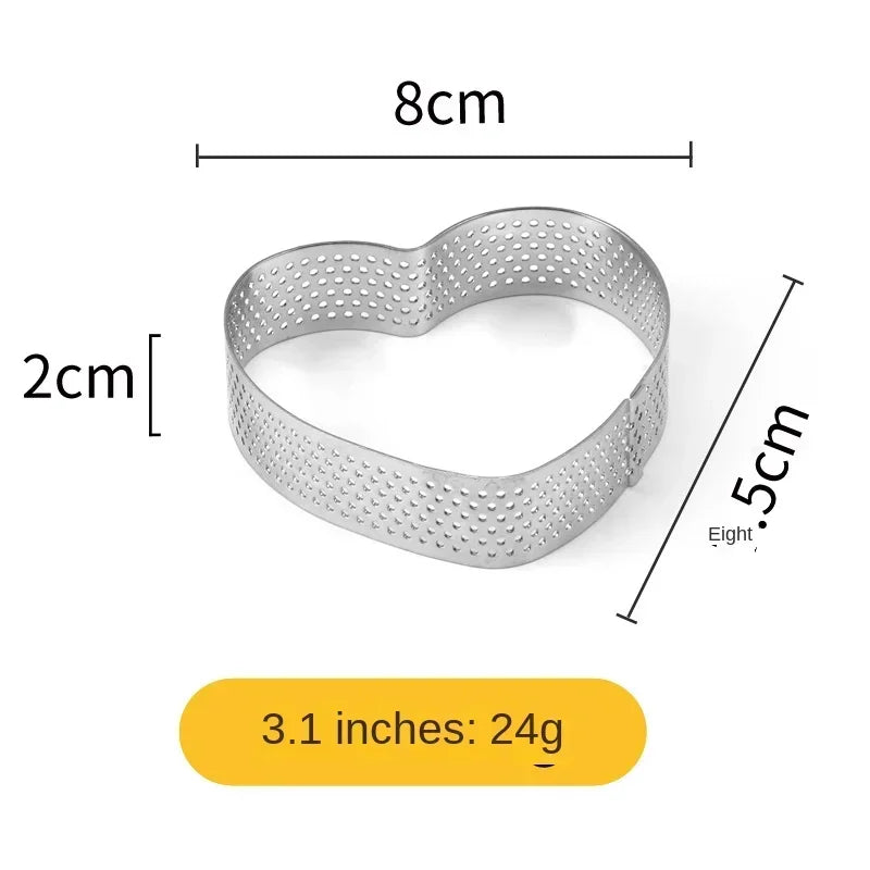 Perforierter Tartering für perfekte Obst Mousse Kuchen & Desserts