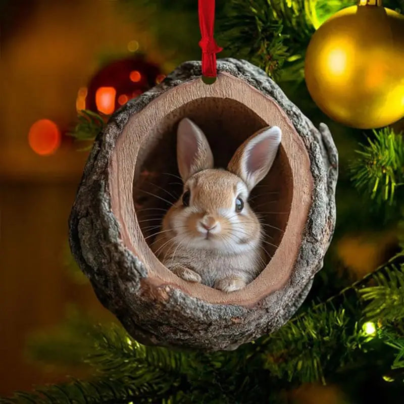 Tierische Acryl Weihnachtsanhänger für festliche Dekoration