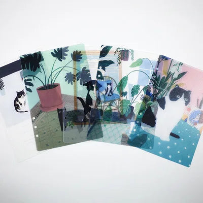 Transparenter Papier Indexteiler mit 6 Löchern für Binder und Planer