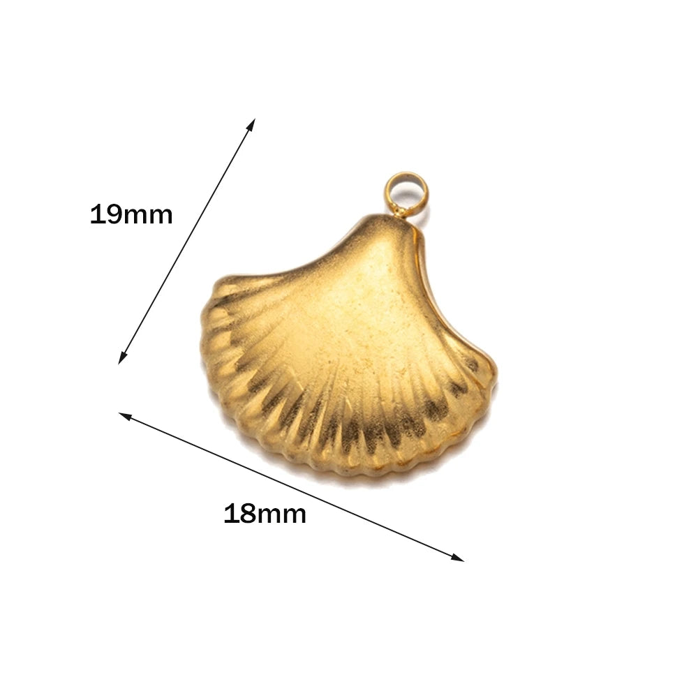 5er Set Edelstahl Charms Gold für Schmuckherstellung DIY Zubehör