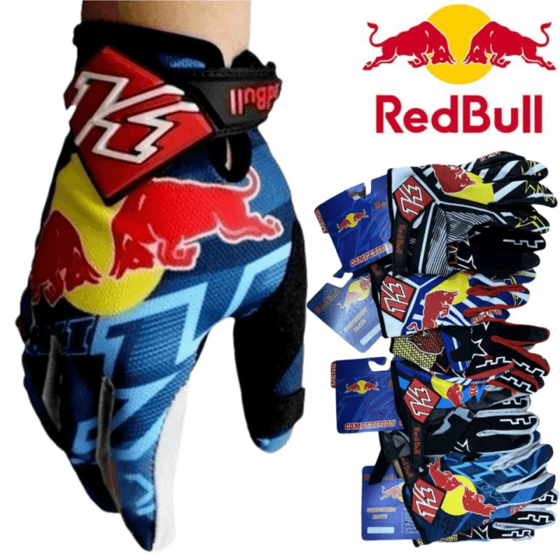Vollfinger MTB Motorradhandschuhe rutschfest mit Silikon Gel Schutz Herren Damen