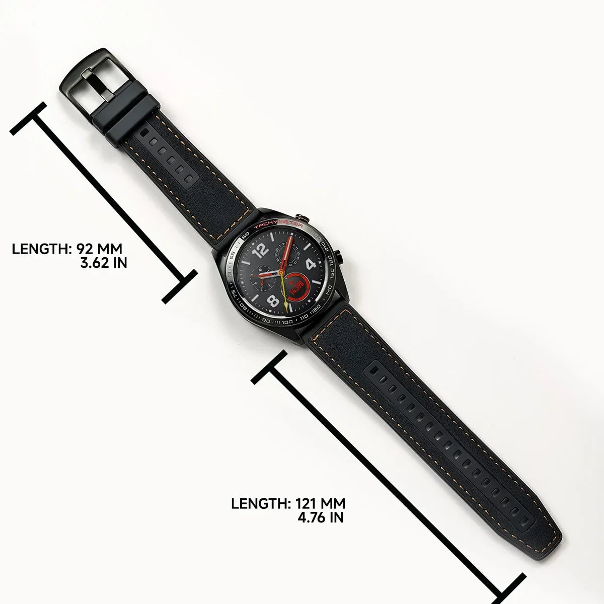 22 mm Leder-Silikonarmband kompatibel für Huawei und Samsung Galaxy Watch-Yabubest - Home & More