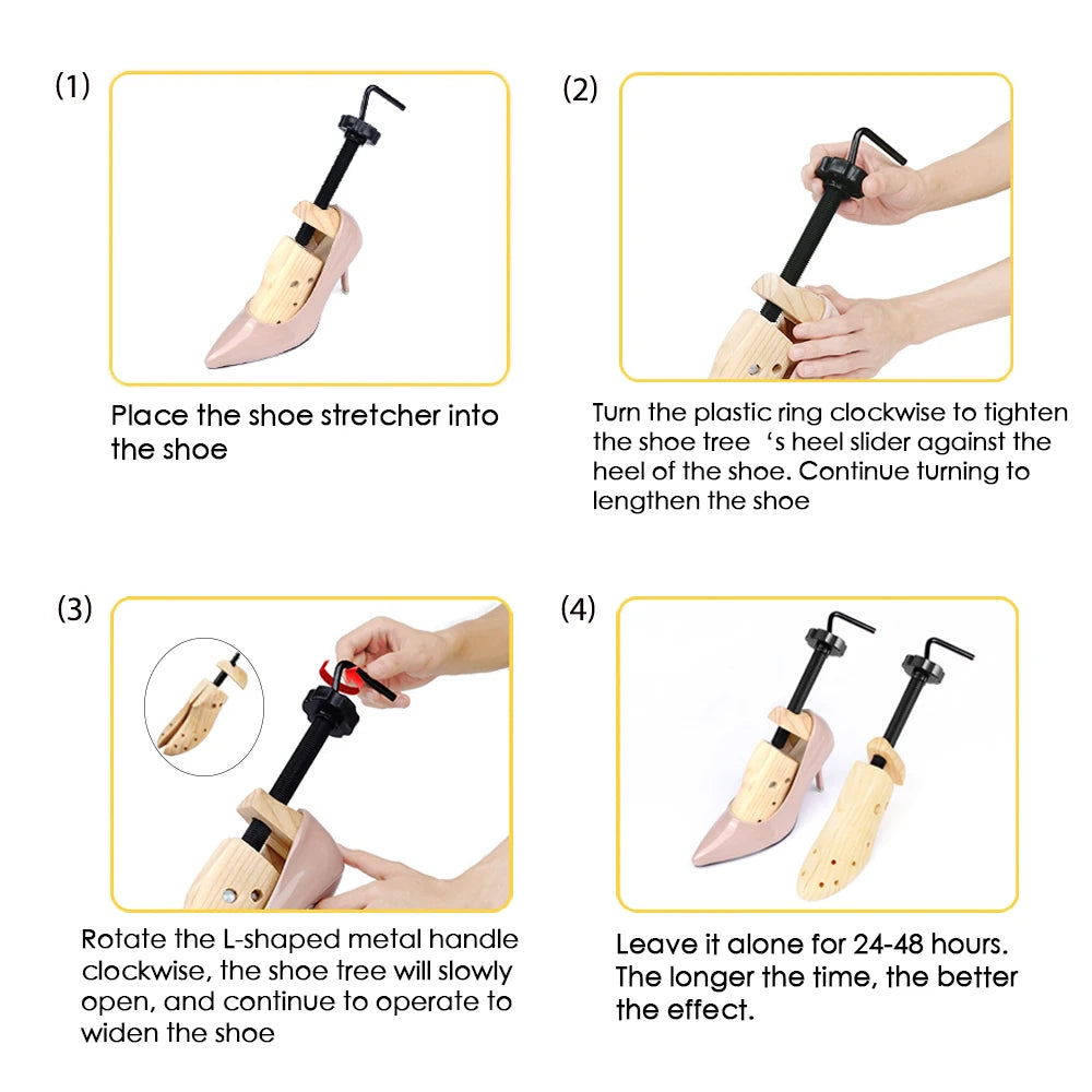 Verstellbarer Holzschuhspanner für Herren Damen Schuhe Länge Breite