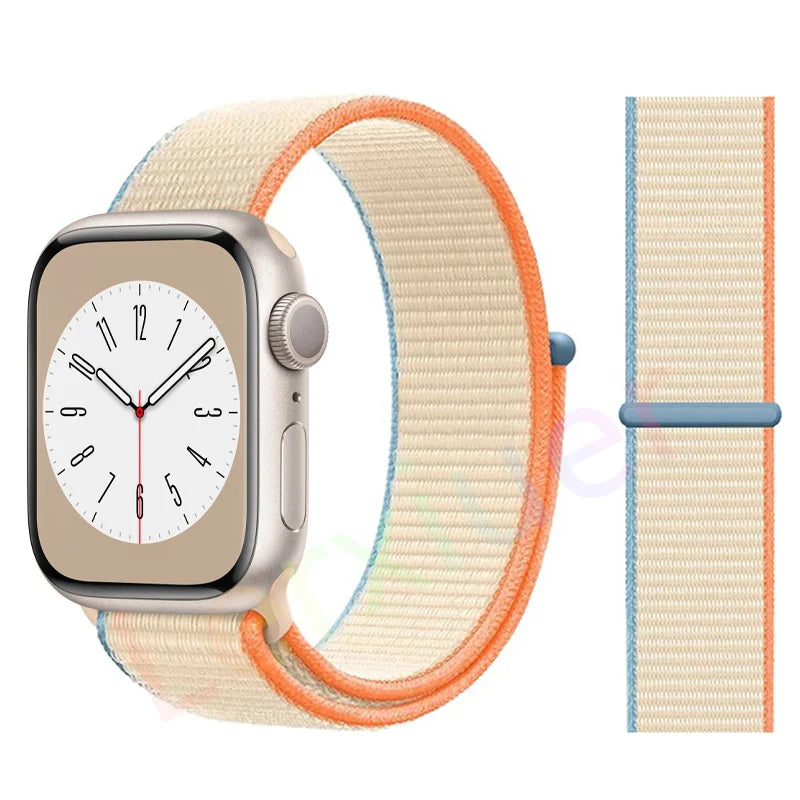 Nylon Schlaufenarmband für Apple Watch alle Serien und Größen