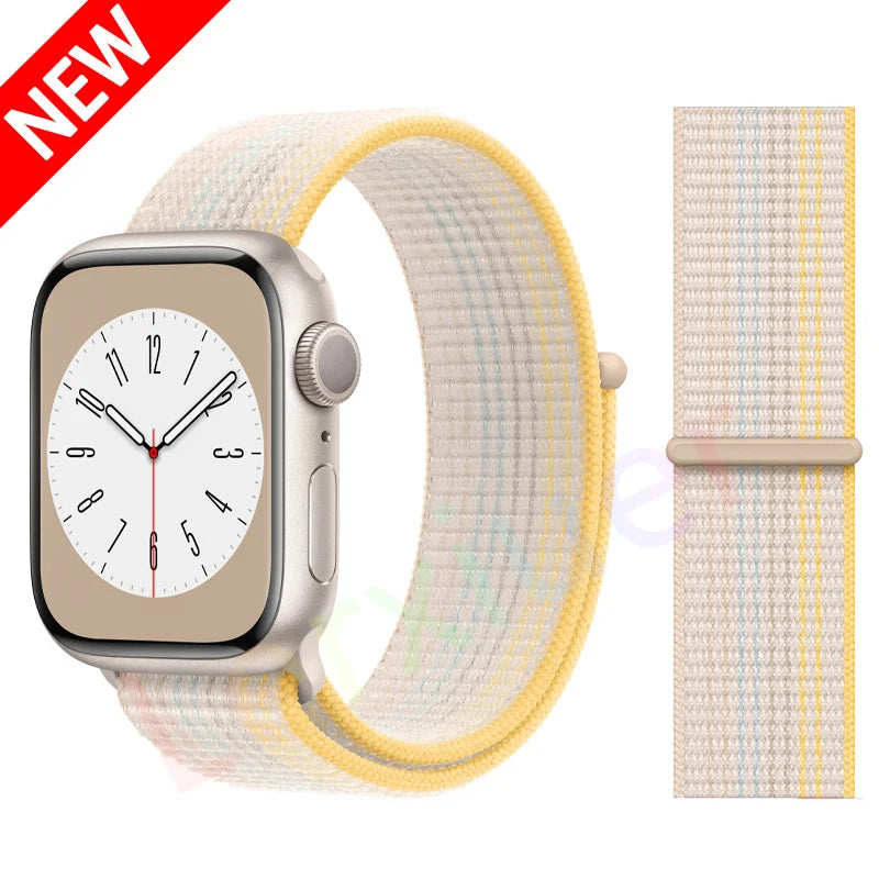 Nylon Schlaufenarmband für Apple Watch alle Serien und Größen