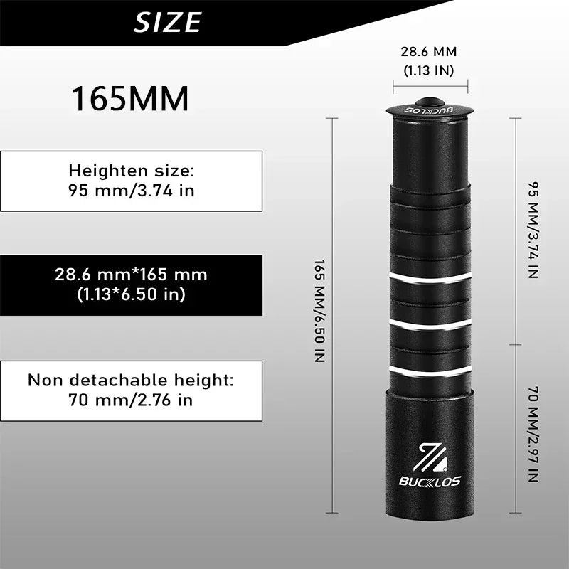 Fahrrad Vorbau Verlängerung 100-210 mm Aluminium Lenker Extender Adapter