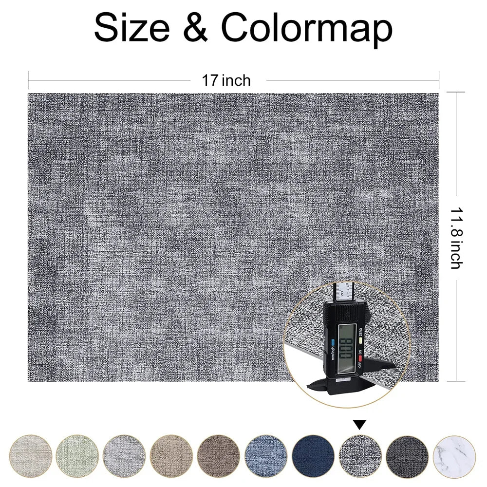 Schützende Kunstleder Tischmatte für Esstisch und Kaffeetassen