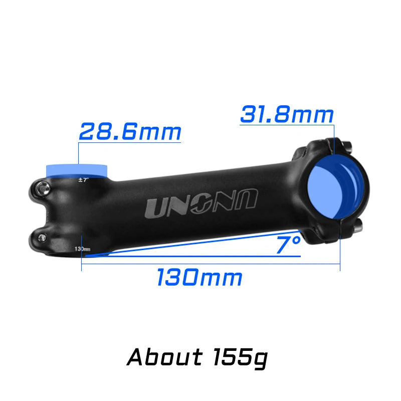 Ultraleichter Fahrradvorbau 31,8 mm, 28,6° Neigung – in verschiedenen Längen