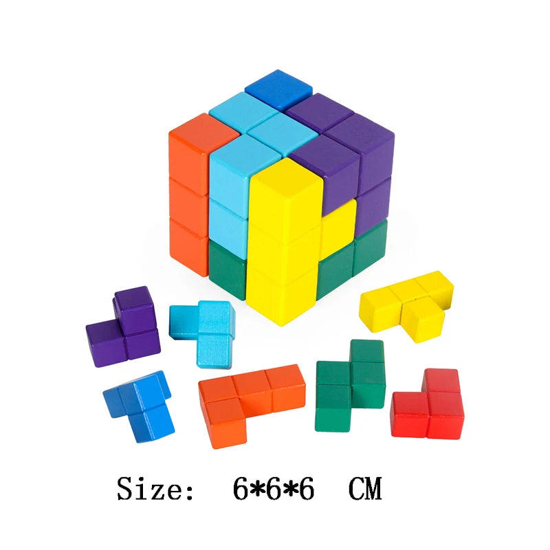 Holz Luban Lock 3D Puzzle Gehirntrainer IQ Test Spiel für Erwachsene Kinder