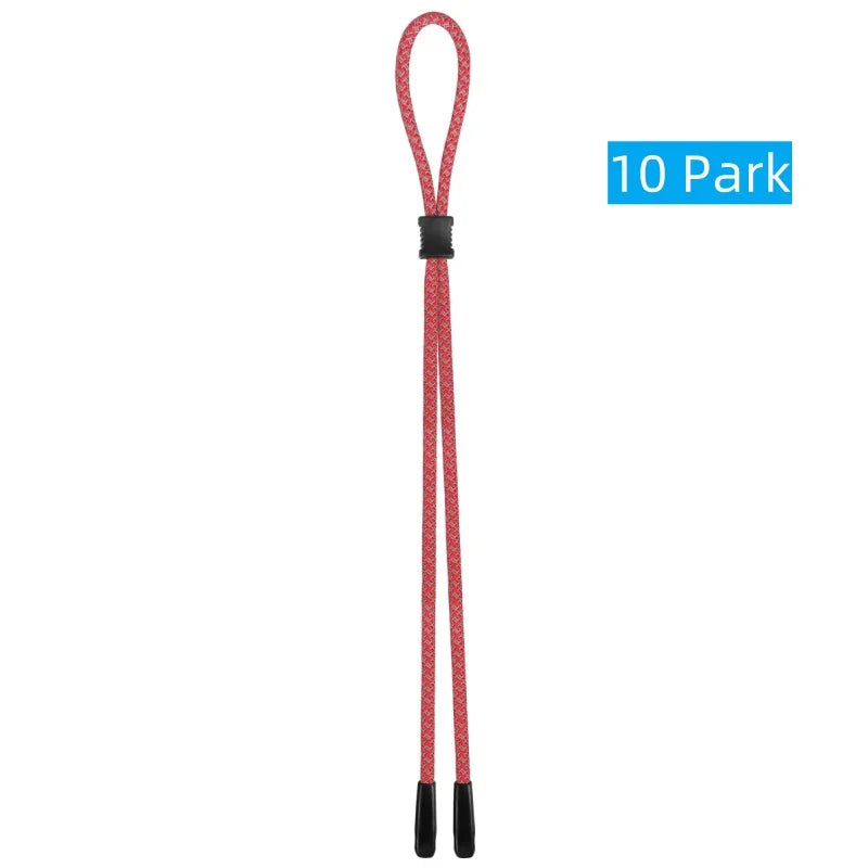 10 Stück reflektierende Brillenbänder Dual-Loch für sicheren Halt Nacht