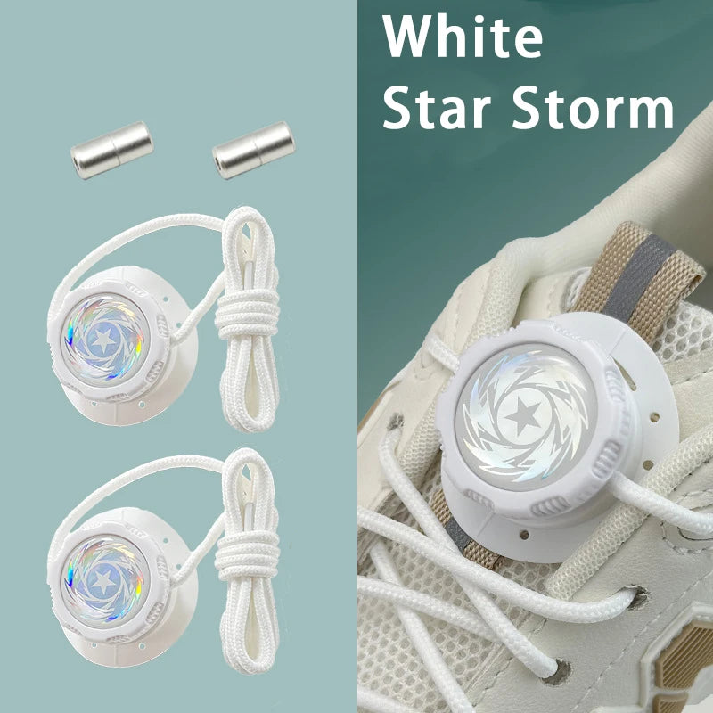 Automatische Schnürsenkel mit Drehverschluss für schnelles Anziehen