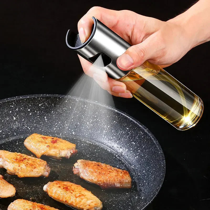 100ml Öl Sprühflasche Edelstahl - Präzises Küchenspray für Olivenöl