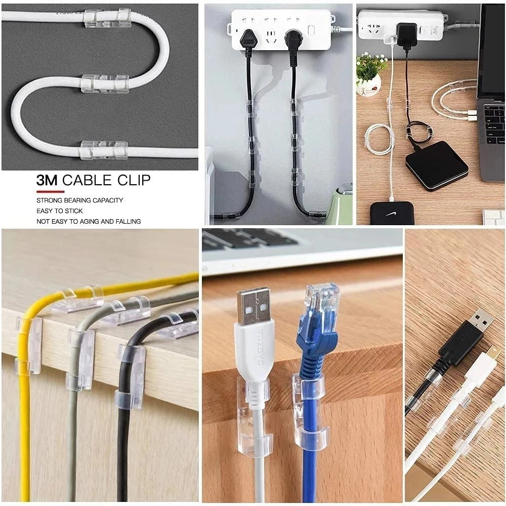 Kabel Organizer Clips Kabelmanagement für USB Lade Daten Leitung 16 Stück