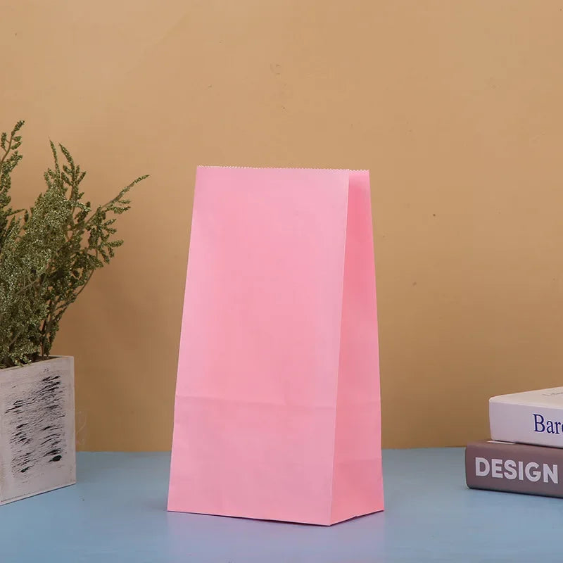 Bunte Kraftpapier Taschen für Lebensmittel und Geschenke Bunt