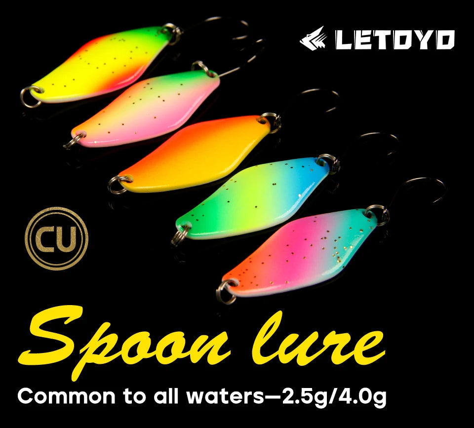 LETOYO UV Leuchtender Löffel Köder Rhombus 2,5g bis 4g für Forelle und Barsch-Yabubest - Home & More