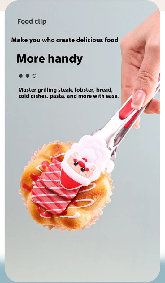 7 Zoll Edelstahl Lebensmittelklammer mit Silikon multifunktional