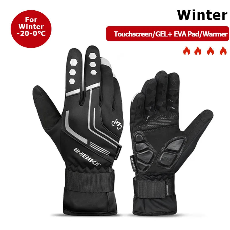 Winddichte wasserdichte Winterhandschuhe mit Touchscreen und Fleece