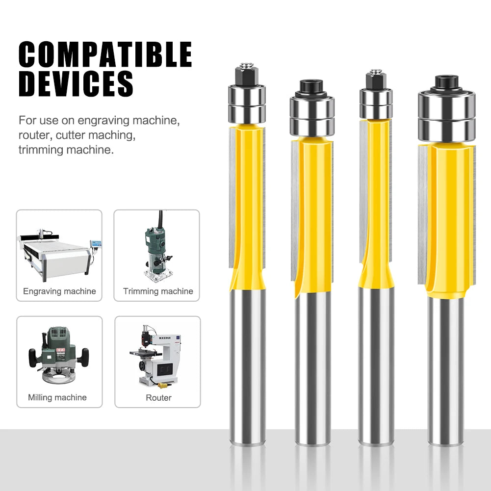 8mm Schaft Wolframstahl Holzbearbeitung Fräser mit Flache Kante