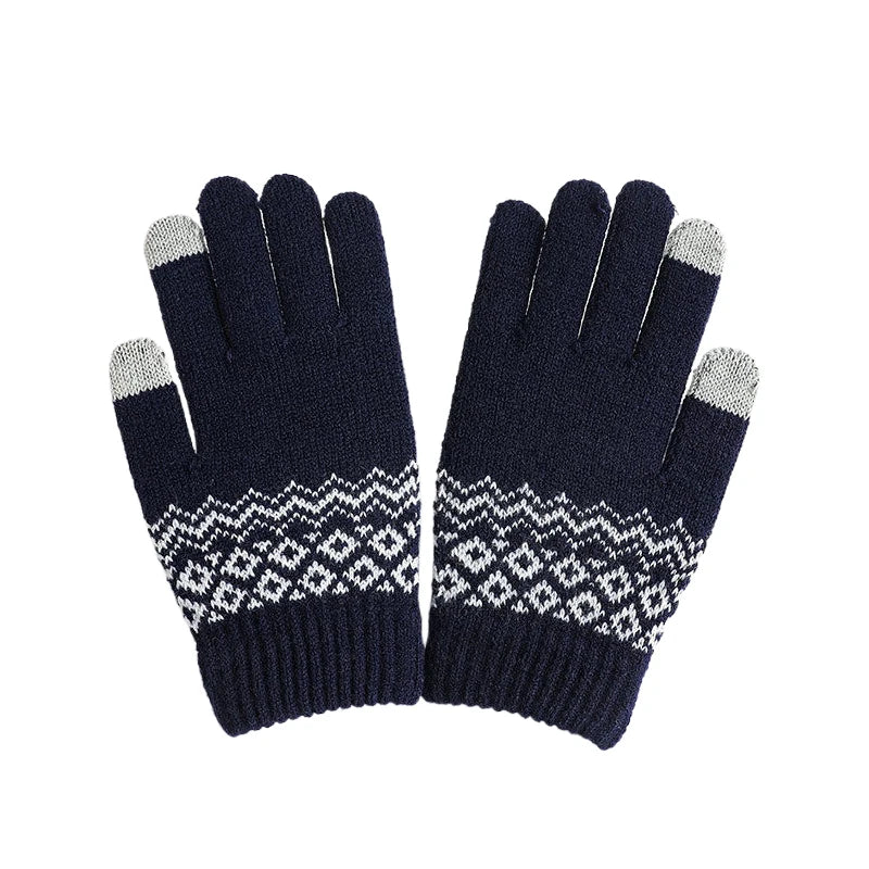 Warme Gestrickte Touchscreen Handschuhe für Winter Radfahren und Alltag