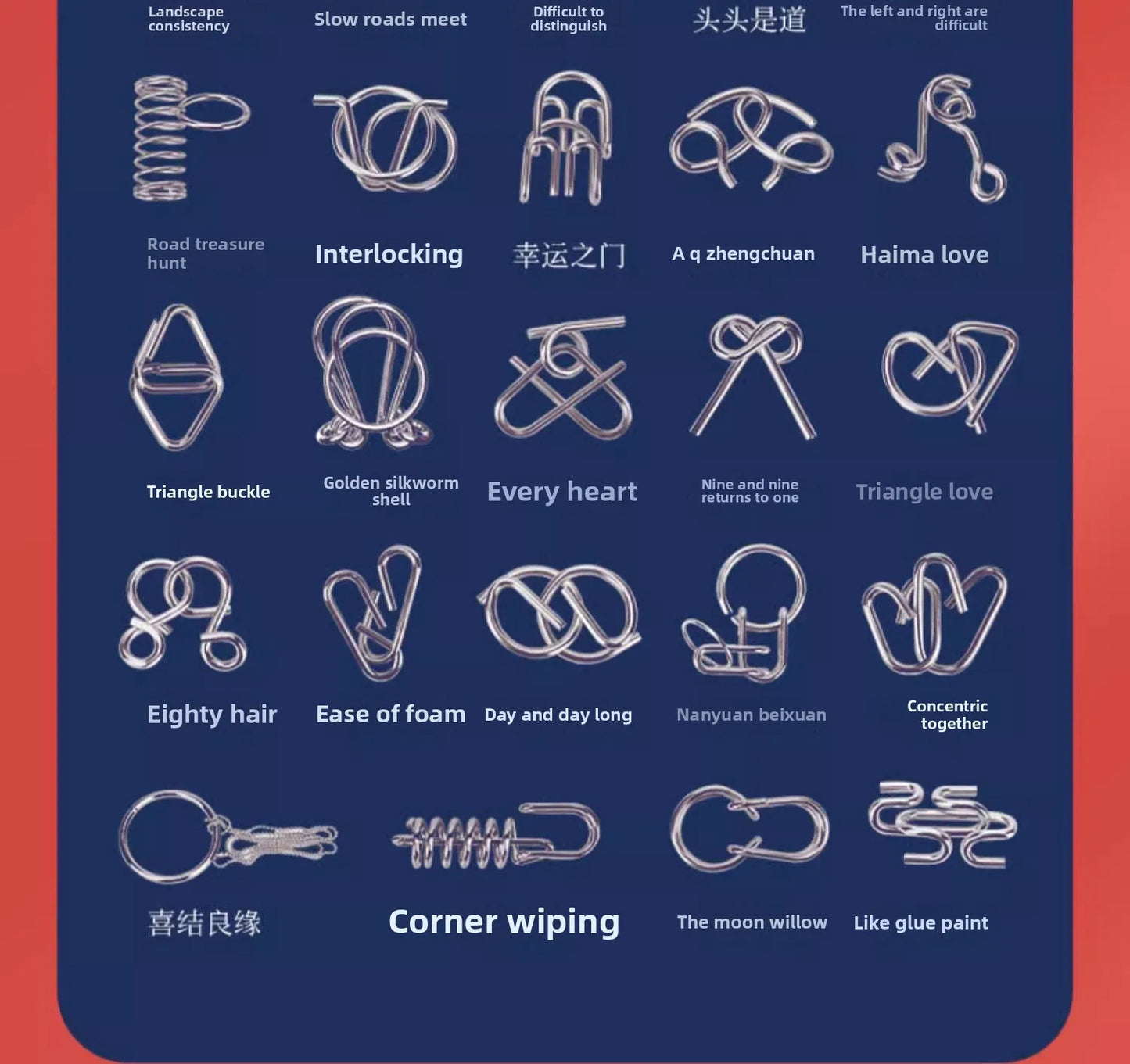 Komplettes Lernspielzeug Set mit 24 Teilen und intelligentem Schloss