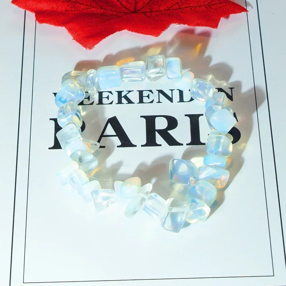 Farbenfrohes Natur Edelstein Armband Stretch für Damen Geschenk