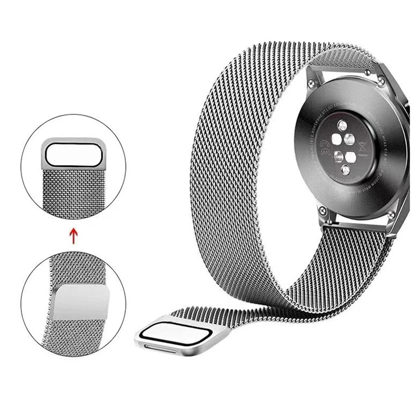 Elegantes Edelstahl-Milanese Loop mit Magnet für Huawei Watch 4 - 5 Modelle