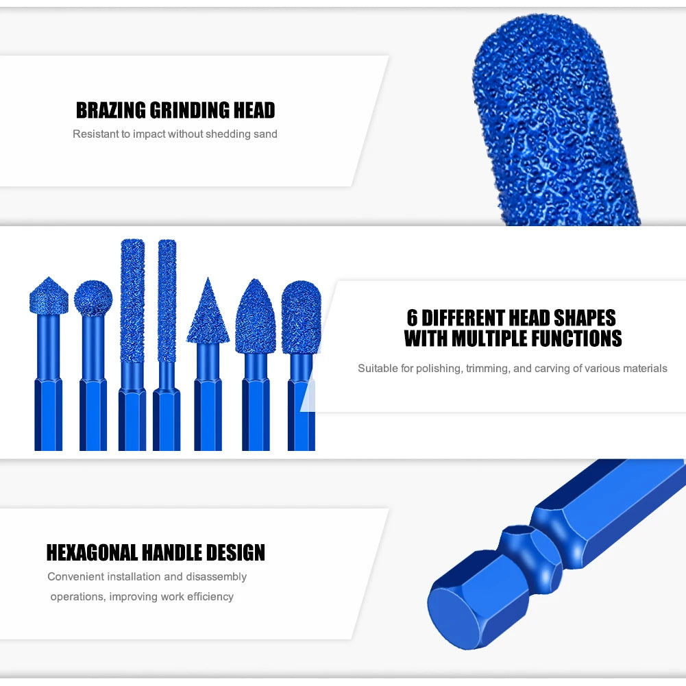 Schleifkopf mit sechseckigem Schaft für Marmorfliesen und Steine