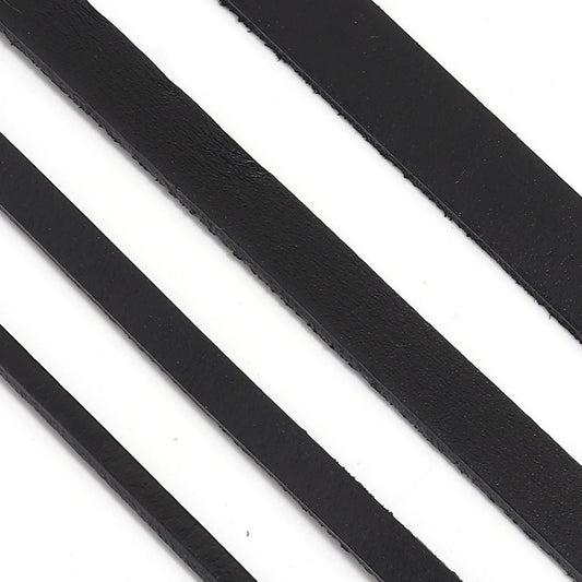 Retro Echtes Lederband 3-10mm Flach für Halskette und Armbänder-Yabubest - Home & More