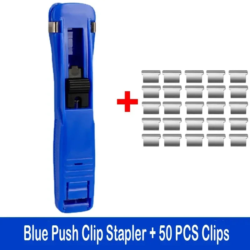 Push-Clip Hefter klammerlos für Dokumente & Notizen - Büro Schule Organizer
