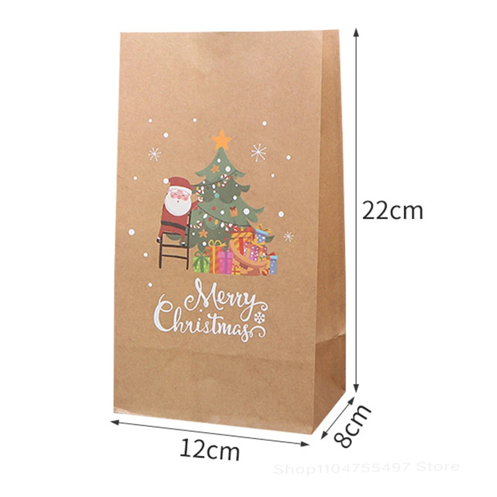 Festliche Papier Goodie Beutel mit Siegel für Weihnachts- und Neujahrsgeschenke