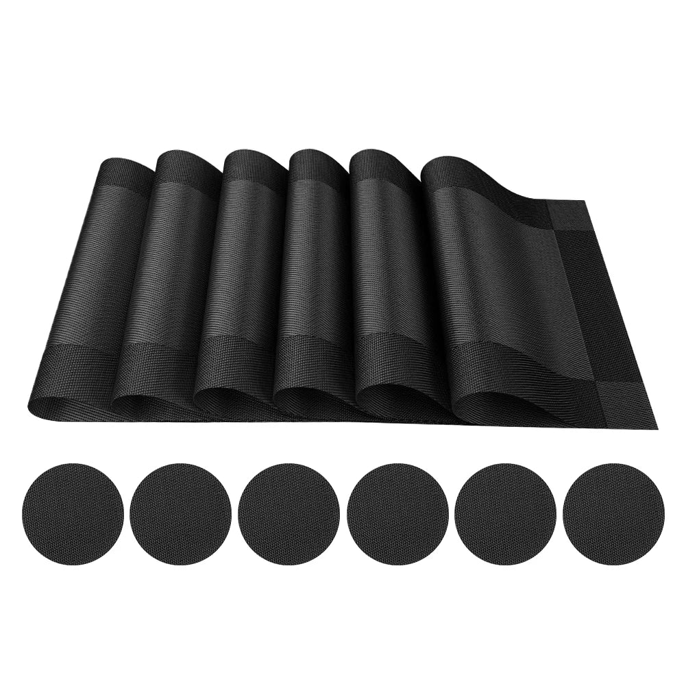 Modernes Tischset Set mit Untersetzern – Rutschfest & Leicht zu Reinigen