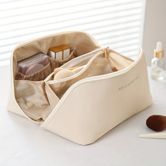 Luxuriöser Make-up-Organizer aus PU-Leder – geräumig, stilvoll - reisefreundlich